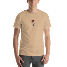 Red Rose on White Back Print Unisex T-shirt