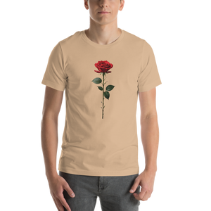 Red Rose on White Unisex T-shirt