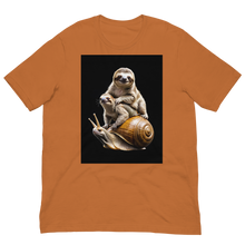 Sloth Riding A Snail Unisex T-shirt Front Print