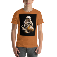 Sloth Riding A Snail Unisex T-shirt Front Print