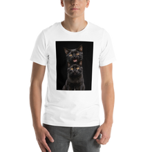 Two Black Cats Follows Unisex T-shirt Front Print