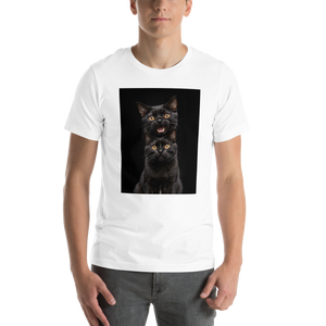 Two Black Cats Follows Unisex T-shirt Front Print