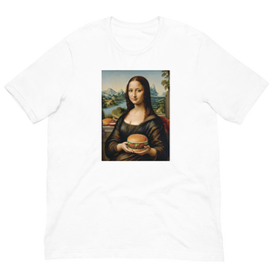 Monalisa Burger Unisex T-shirt Front Print