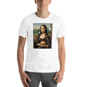 Monalisa Burger Unisex T-shirt Front Print