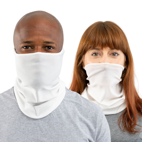 White USA Face Defender Neck Gaiters (Buy More, Save More!) Masks by Design Express