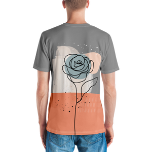 Soft Flower Line Men's T-shirt by Design Express