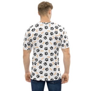 Dog Paws and Bones Pattern Full Print T-shirt by Design Express