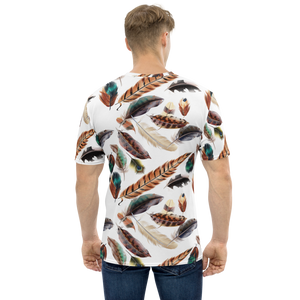 Feathers Pattern All-Over Print Men's T-shirt by Design Express