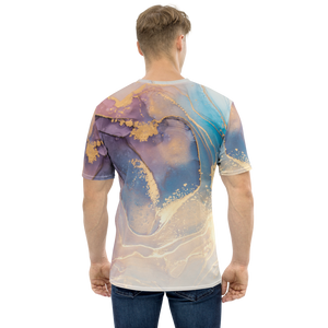 Soft Marble Liquid ink Art Full Print T-shirt by Design Express