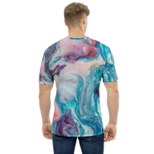 Blue Multicolor Marble Men's T-shirt by Design Express