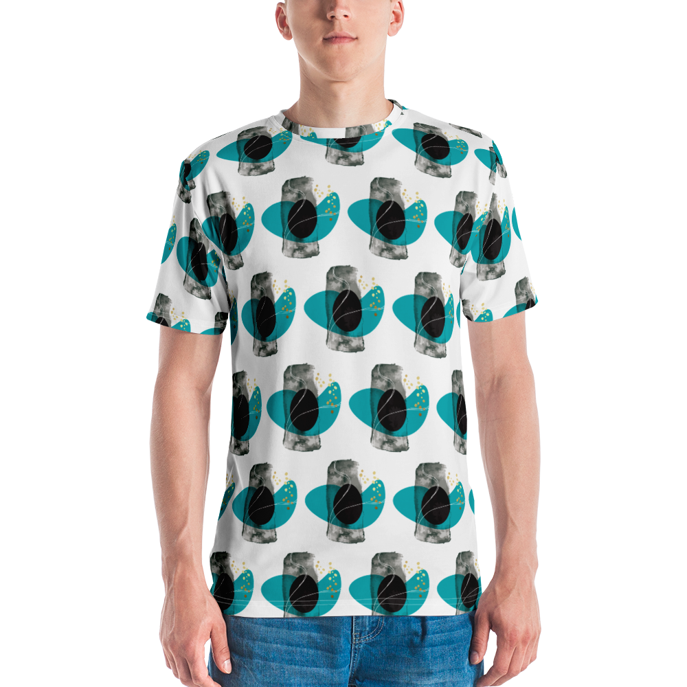 XS Composition Abstract Art Pattern Men's T-shirt by Design Express