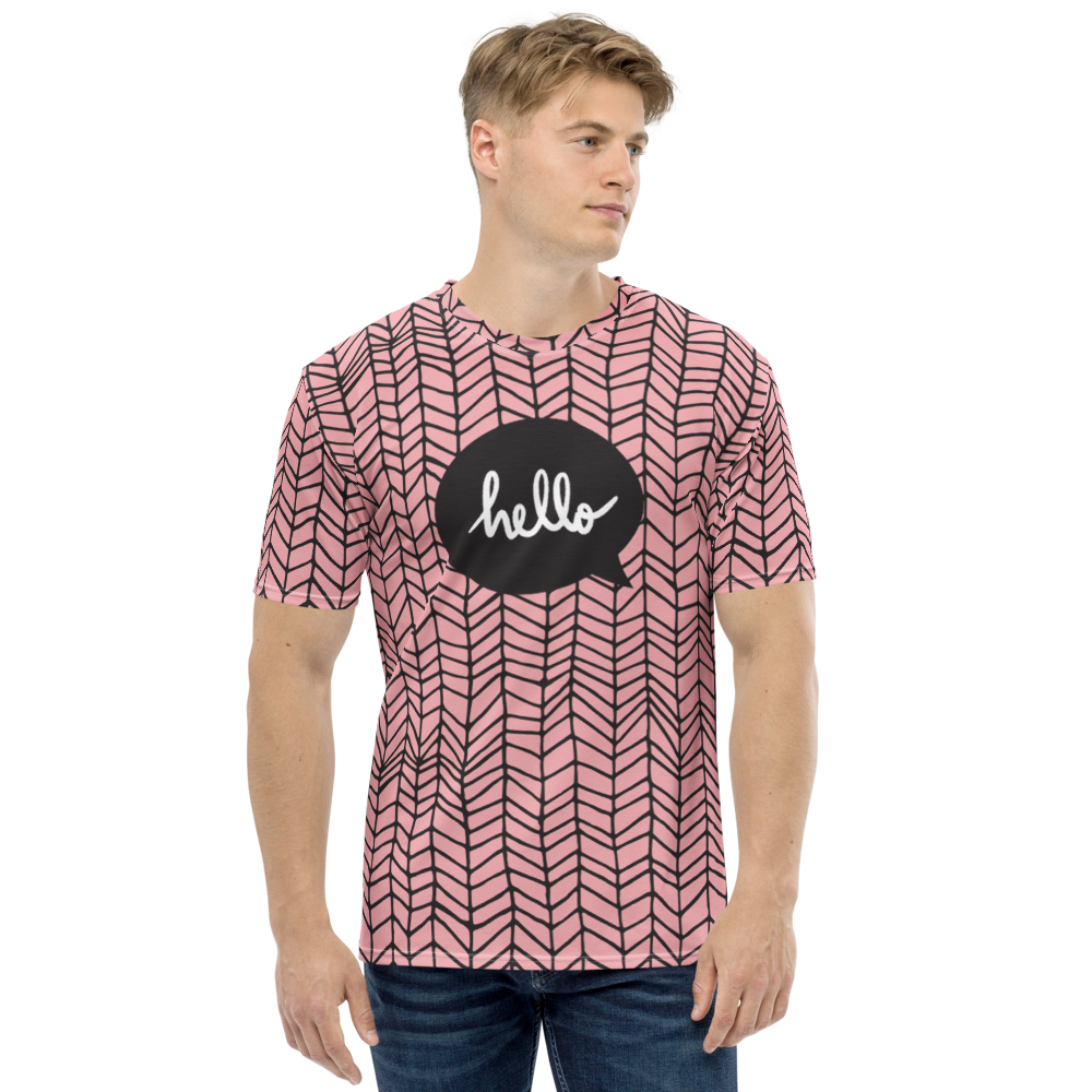 XS Hello Men's Full Print T-shirt by Design Express