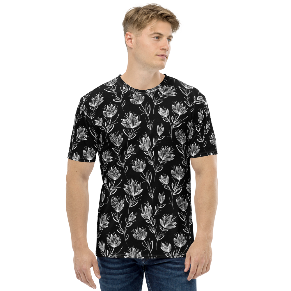 XS Leaf Line Pattern Fullprint T-shirt by Design Express