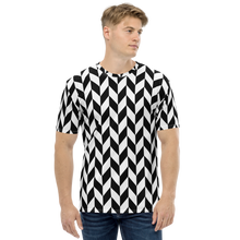 XS Chevron Flip Pattern Men's Full Print T-shirt by Design Express