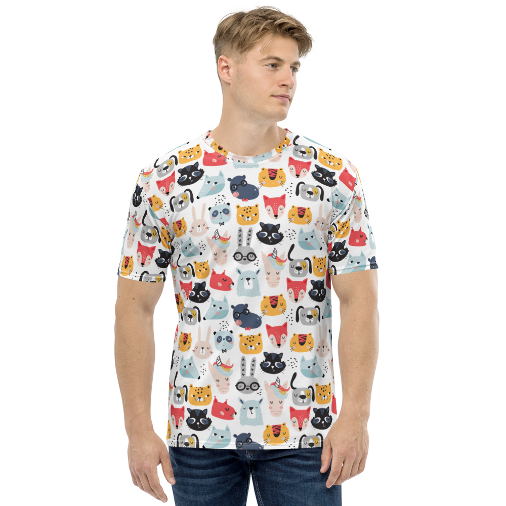 XS Funny Animal Pattern Full Print T-shirt by Design Express