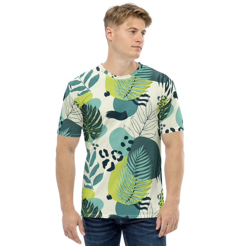 XS Fresh Tropical Leaf Pattern Full Print T-shirt by Design Express