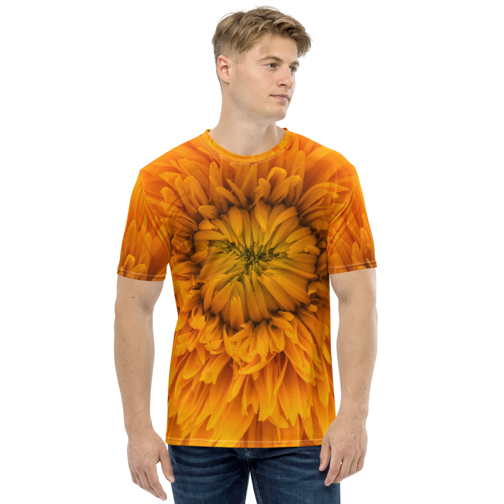 XS Yellow Flower Men's T-shirt by Design Express