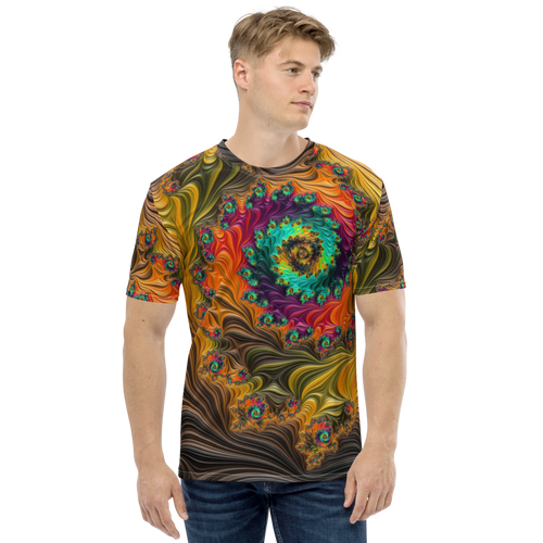 XS Multicolor Fractal Men's T-shirt by Design Express