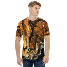 XS Yellow Orange Abstract Men's T-shirt by Design Express