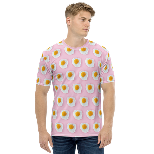 XS Pink Eggs Pattern Men's T-shirt by Design Express