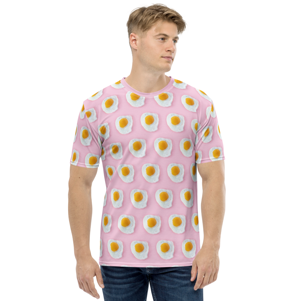 XS Pink Eggs Pattern Men's T-shirt by Design Express