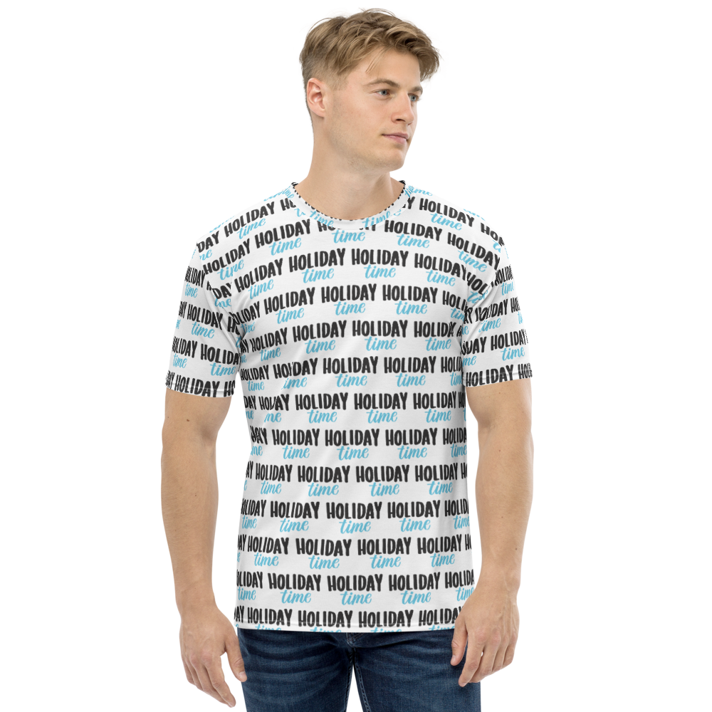 XS Holiday Time Pattern Men's T-shirt by Design Express