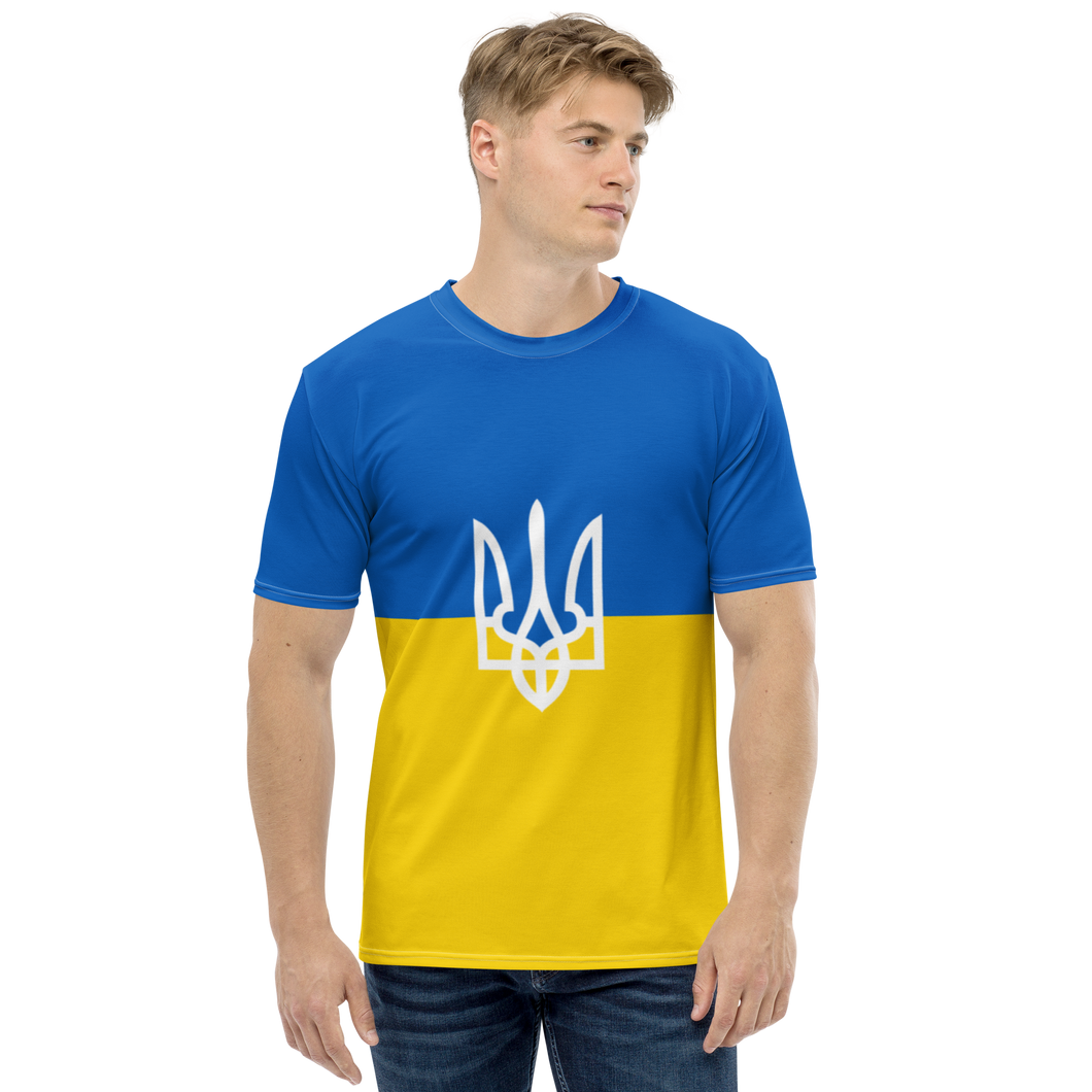 XS Ukraine Trident Men's T-shirt by Design Express