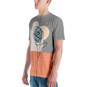 Soft Flower Line Men's T-shirt by Design Express