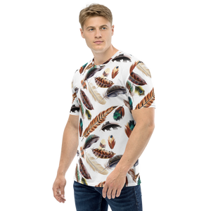 Feathers Pattern All-Over Print Men's T-shirt by Design Express