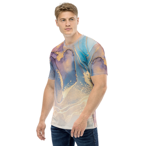 Soft Marble Liquid ink Art Full Print T-shirt by Design Express