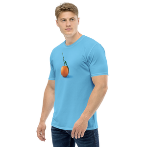 Orange on Blue Men's T-shirt by Design Express