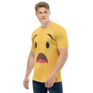 Curious Emoji All-Over Print Men's Crew Neck T-Shirt