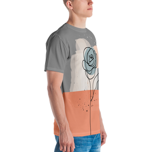 Soft Flower Line Men's T-shirt by Design Express