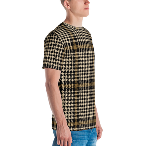 Herringbone Glen Plaid Pattern Full Print T-shirt by Design Express