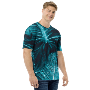 Turquoise Leaf Men's T-shirt by Design Express