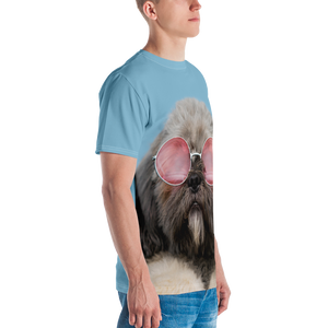 Cute Dog All-Over Print Men's Crew Neck T-Shirt