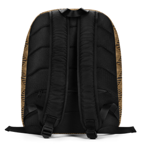 Golden Art Deco Pattern Minimalist Backpack by Design Express