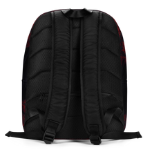 Black Red Fractal Art Minimalist Backpack by Design Express