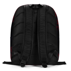 Black Red Fractal Art Minimalist Backpack by Design Express