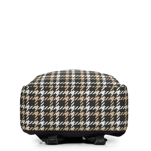 Houndstooth Small Pattern Minimalist Backpack by Design Express