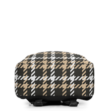 Houndstooth Large Pattern Minimalist Backpack by Design Express