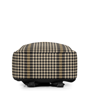 Herringbone Glen Plaid Pattern Minimalist Backpack by Design Express