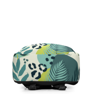 Fresh Tropical Leaf Pattern Minimalist Backpack by Design Express