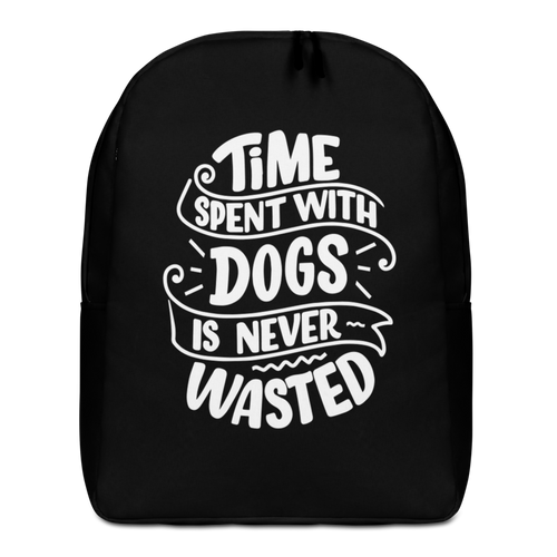 Default Title Time Spent With Dogs is Never Wasted (Dog Lover) Funny Minimalist Backpack by Design Express