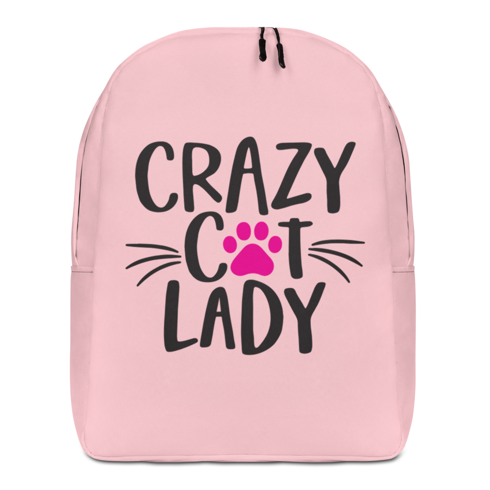 Default Title Crazy Cat Lady (Cat Lover) Funny Minimalist Backpack by Design Express