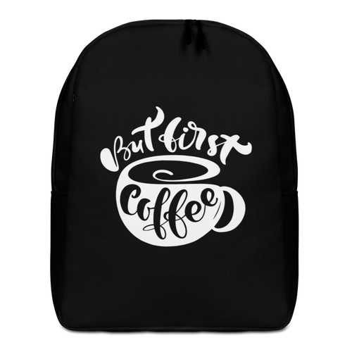 Default Title But First Coffee (Coffee Lover) Funny Minimalist Backpack by Design Express