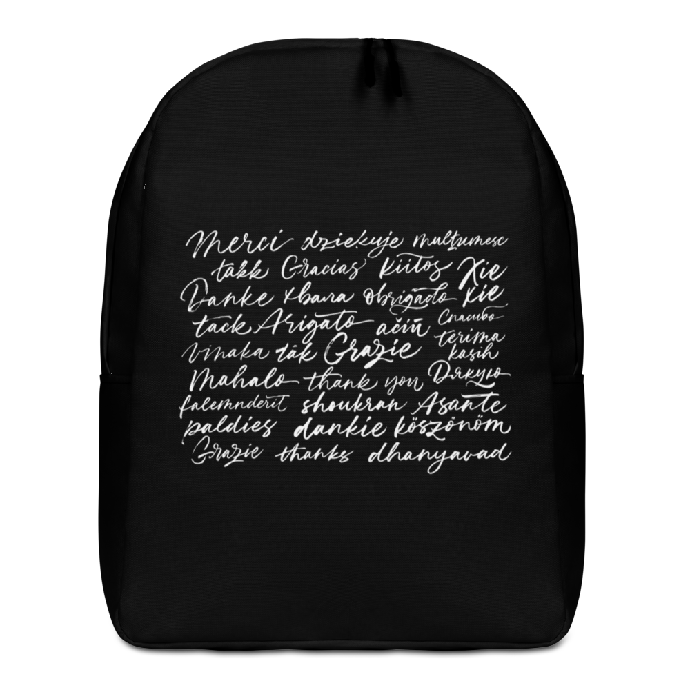 Default Title Thank You Various Language Minimalist Backpack by Design Express