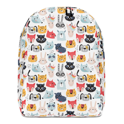 Default Title Funny Animal Pattern Minimalist Backpack by Design Express