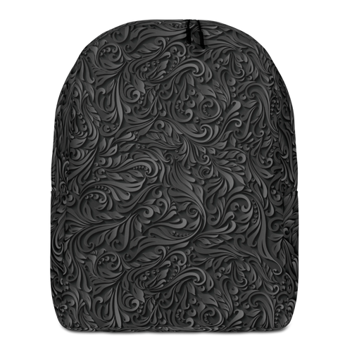 Default Title 3D Black Ornament Pattern Minimalist Backpack by Design Express