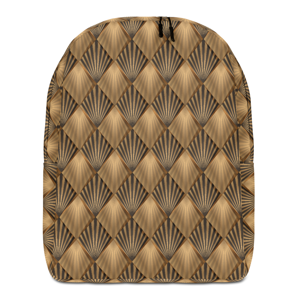 Default Title Golden Art Deco Pattern Minimalist Backpack by Design Express